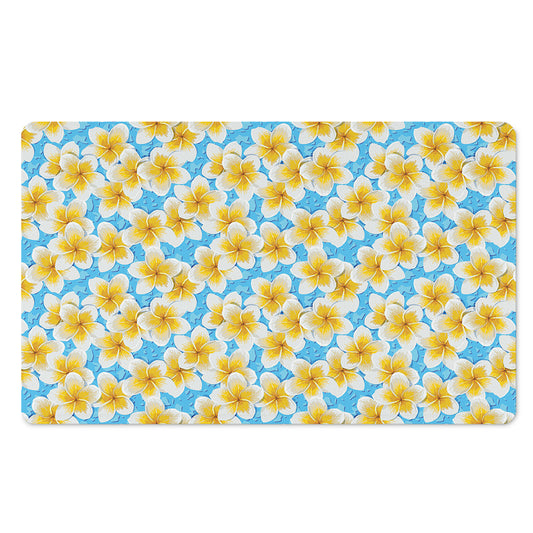 Frangipani On The Water Pattern Print Polyester Doormat