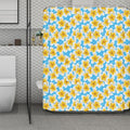 Frangipani On The Water Pattern Print Polyester Shower Curtain
