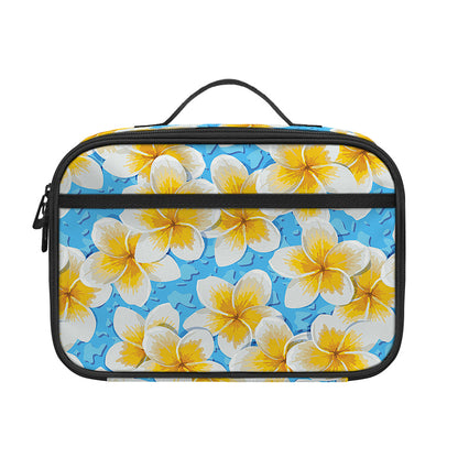 Frangipani On The Water Pattern Print Portable Lunch Bag