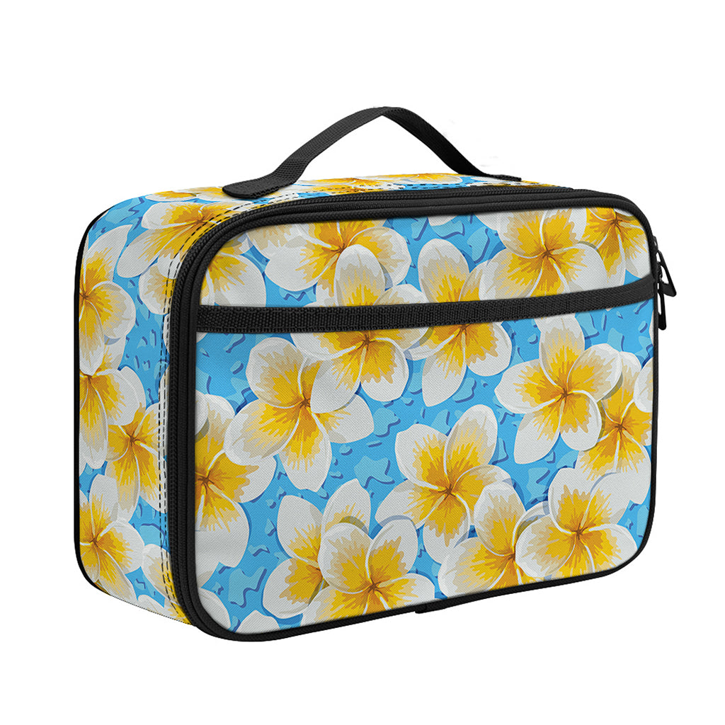 Frangipani On The Water Pattern Print Portable Lunch Bag