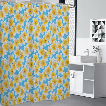 Frangipani On The Water Pattern Print Premium Shower Curtain