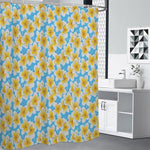 Frangipani On The Water Pattern Print Premium Shower Curtain
