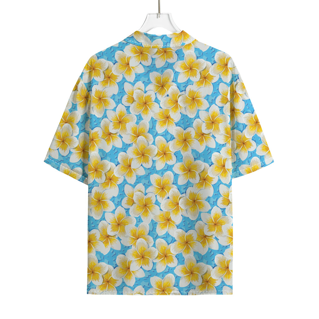 Frangipani On The Water Pattern Print Rayon Hawaiian Shirt