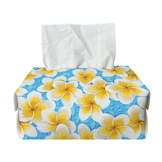Frangipani On The Water Pattern Print Rectangle Tissue Box Cover