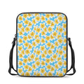 Frangipani On The Water Pattern Print Rectangular Crossbody Bag