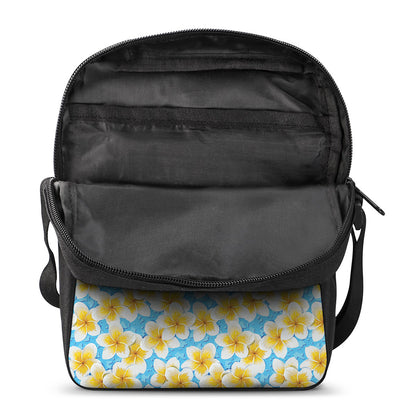 Frangipani On The Water Pattern Print Rectangular Crossbody Bag