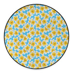 Frangipani On The Water Pattern Print Round Floor Mat