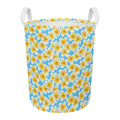 Frangipani On The Water Pattern Print Round Laundry Basket