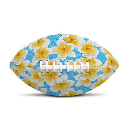 Frangipani On The Water Pattern Print Rugby Ball