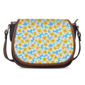 Frangipani On The Water Pattern Print Saddle Bag