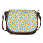 Frangipani On The Water Pattern Print Saddle Bag