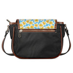 Frangipani On The Water Pattern Print Saddle Bag