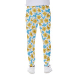 Frangipani On The Water Pattern Print Scuba Joggers