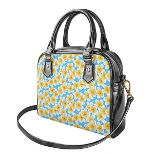 Frangipani On The Water Pattern Print Shoulder Handbag