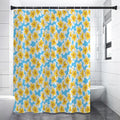 Frangipani On The Water Pattern Print Shower Curtain