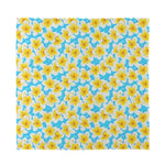 Frangipani On The Water Pattern Print Silk Bandana