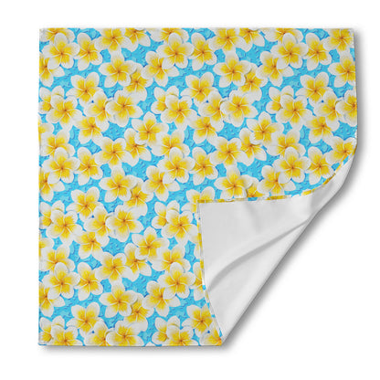 Frangipani On The Water Pattern Print Silk Bandana