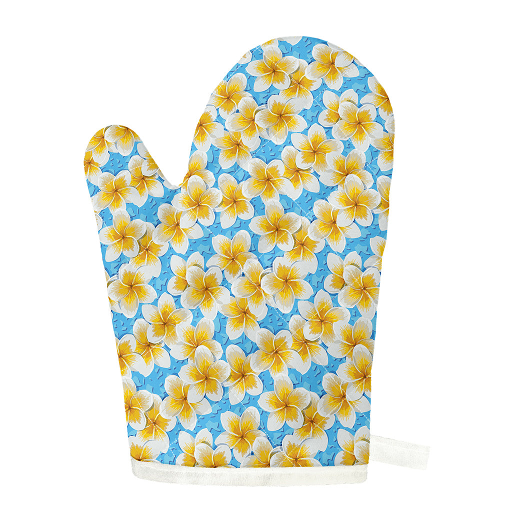 Frangipani On The Water Pattern Print Single Oven Mitt