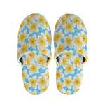 Frangipani On The Water Pattern Print Slippers