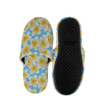 Frangipani On The Water Pattern Print Slippers