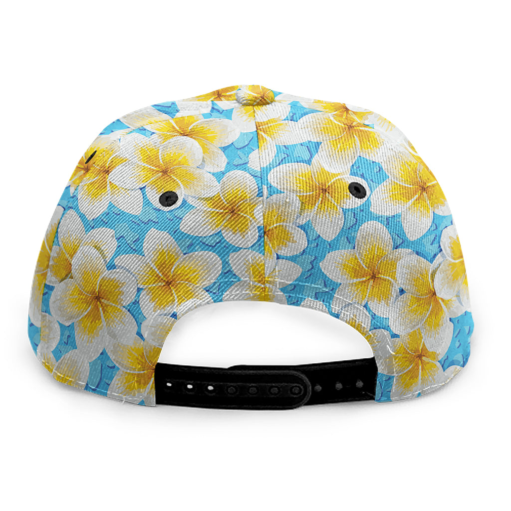 Frangipani On The Water Pattern Print Snapback Cap