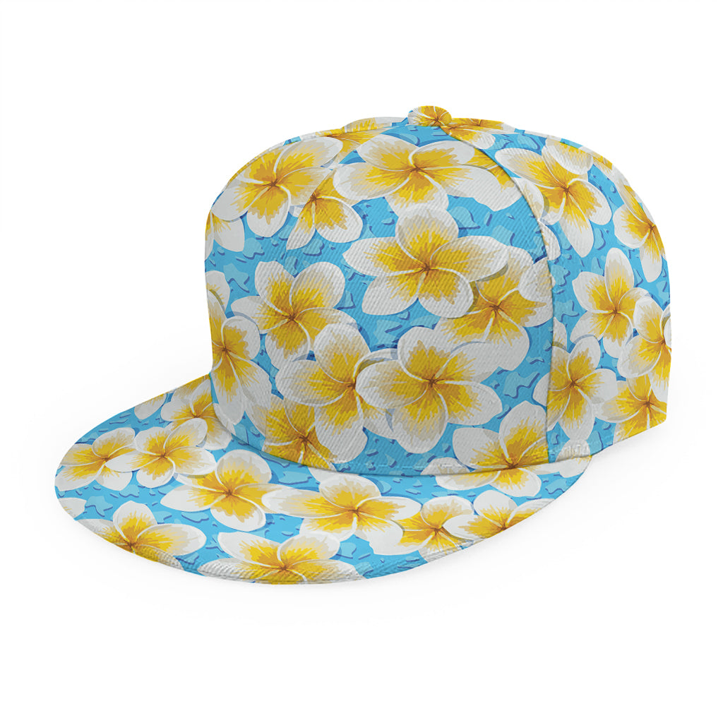 Frangipani On The Water Pattern Print Snapback Cap