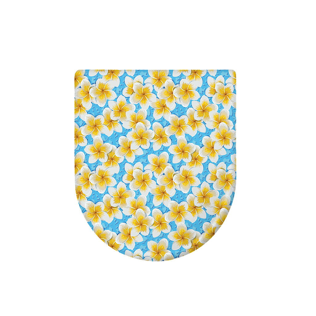 Frangipani On The Water Pattern Print Toilet Lid Cover