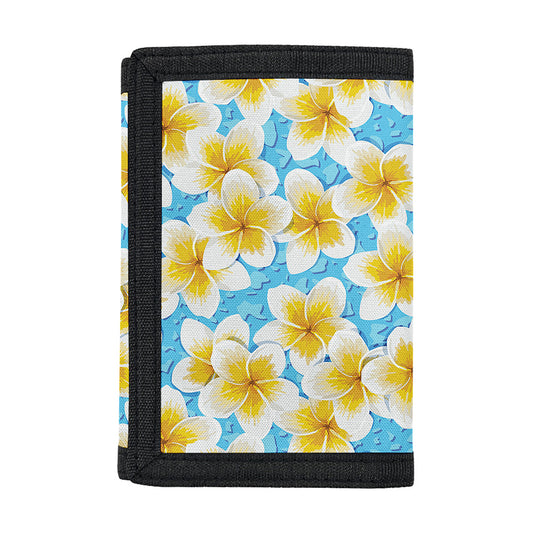 Frangipani On The Water Pattern Print Trifold Wallet