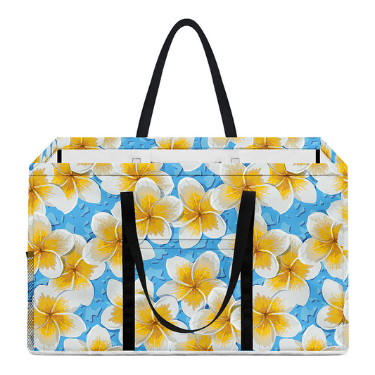 Frangipani On The Water Pattern Print Utility Tote Bag