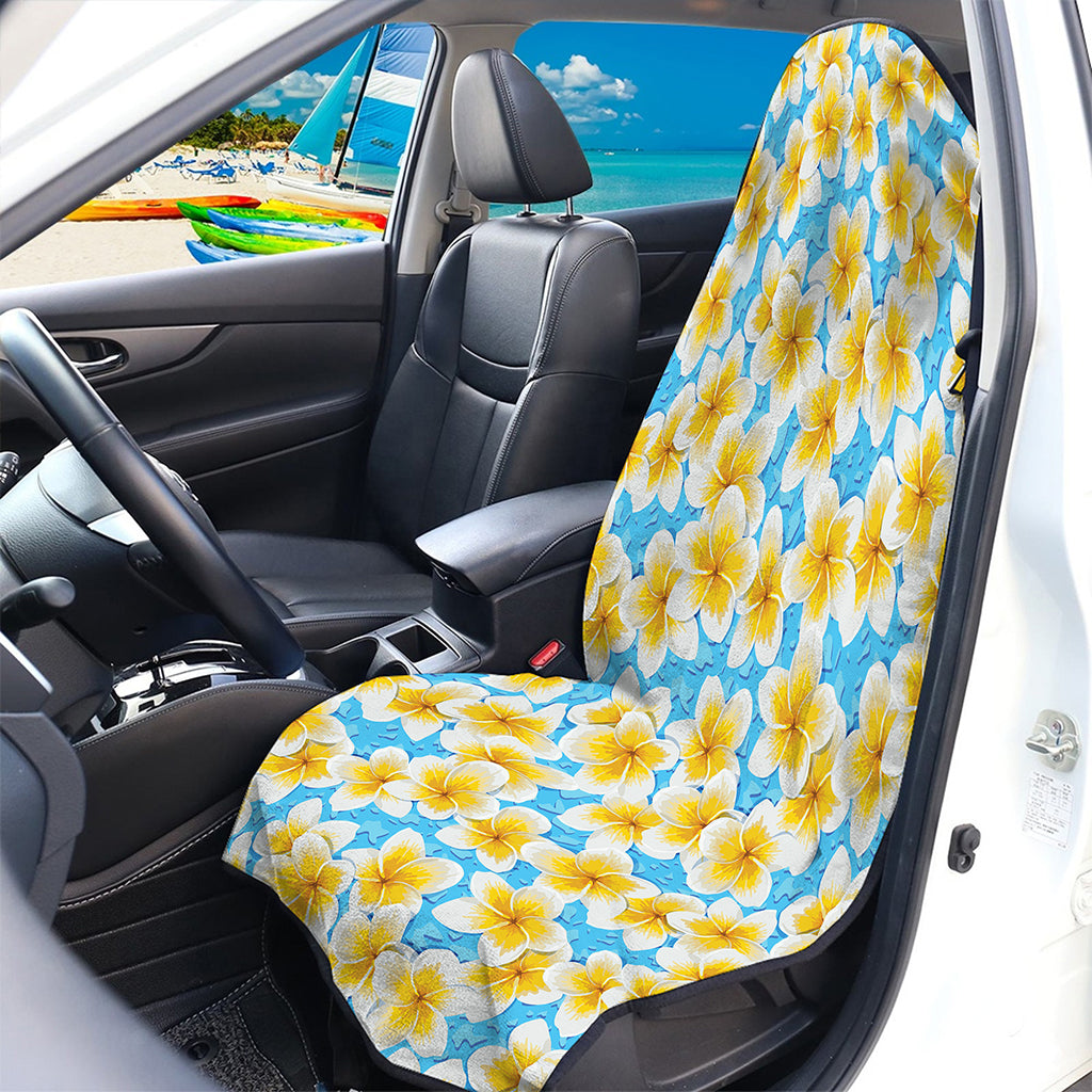 Frangipani On The Water Pattern Print Waterproof Car Seat Cover