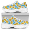 Frangipani On The Water Pattern Print White Chunky Shoes