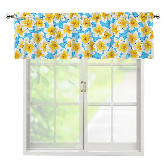 Frangipani On The Water Pattern Print Window Valance