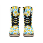 Frangipani On The Water Pattern Print Winter Boots
