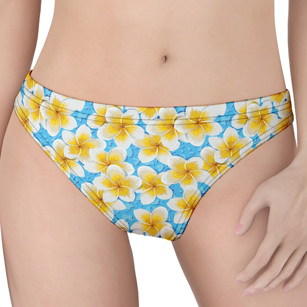 Frangipani On The Water Pattern Print Women's Thong