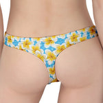 Frangipani On The Water Pattern Print Women's Thong