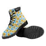Frangipani On The Water Pattern Print Work Boots