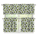 Frankenstein Eyeball Pattern Print 3 Piece Kitchen Curtains