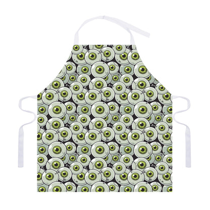 Frankenstein Eyeball Pattern Print Adjustable Apron