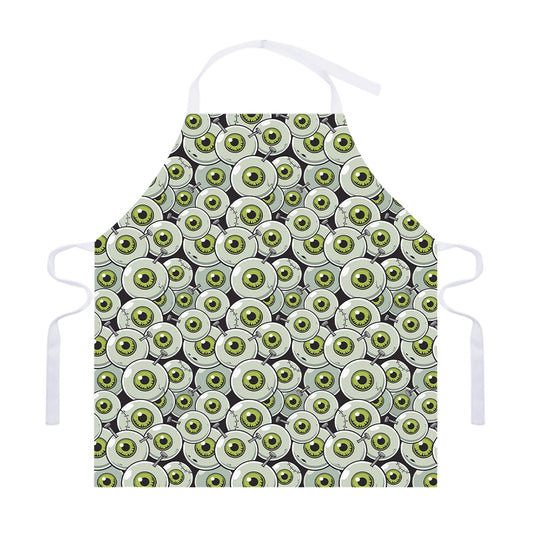 Frankenstein Eyeball Pattern Print Adjustable Apron