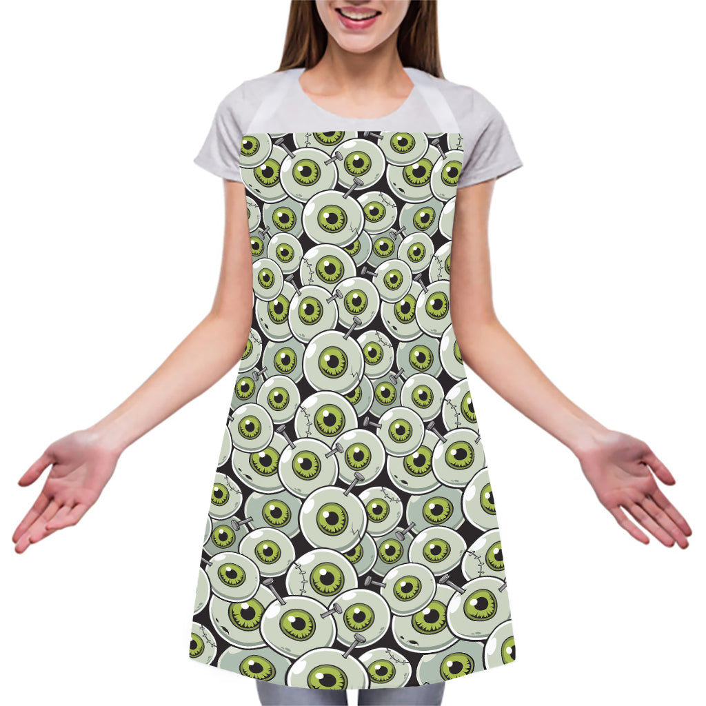 Frankenstein Eyeball Pattern Print Adjustable Apron