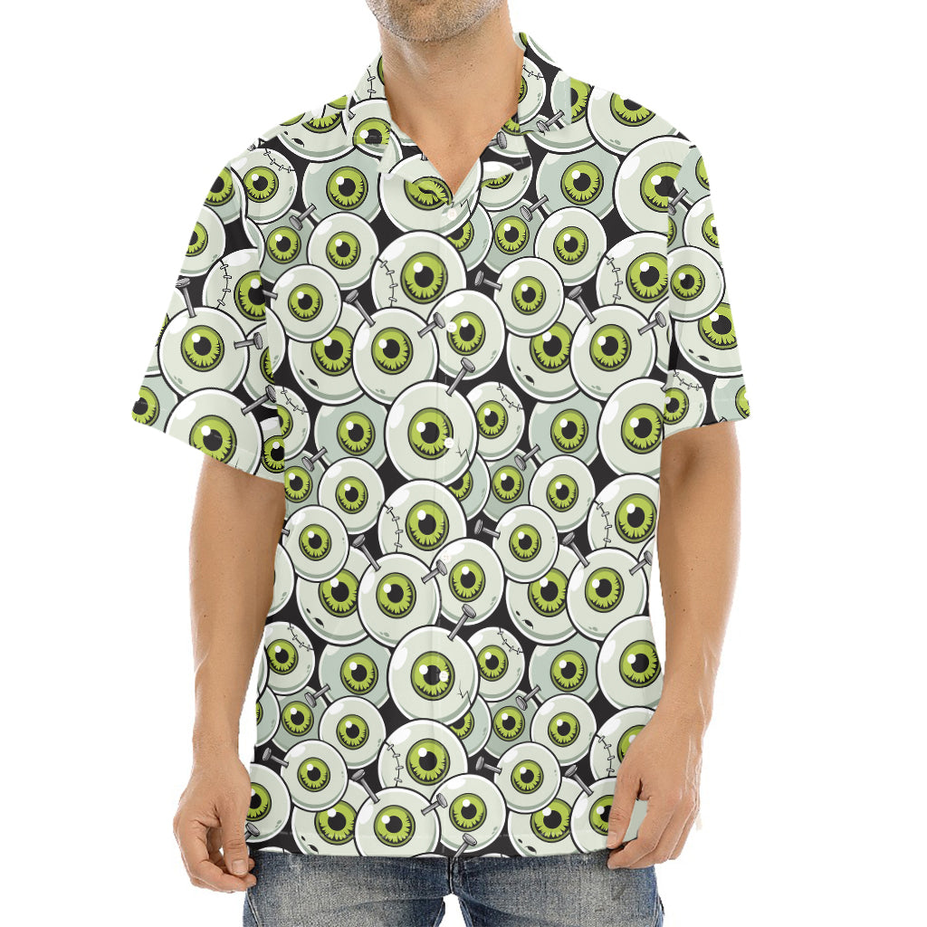 Frankenstein Eyeball Pattern Print Aloha Shirt