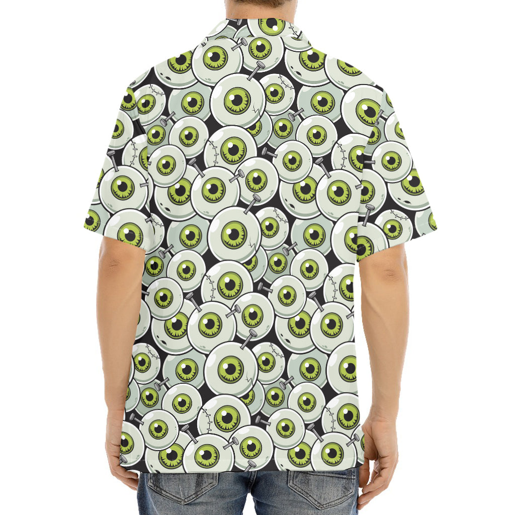 Frankenstein Eyeball Pattern Print Aloha Shirt