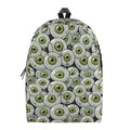 Frankenstein Eyeball Pattern Print School Backpack