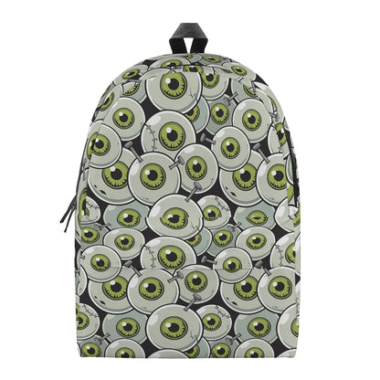 Frankenstein Eyeball Pattern Print Backpack