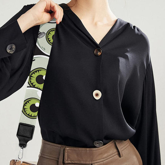 Frankenstein Eyeball Pattern Print Bag Strap
