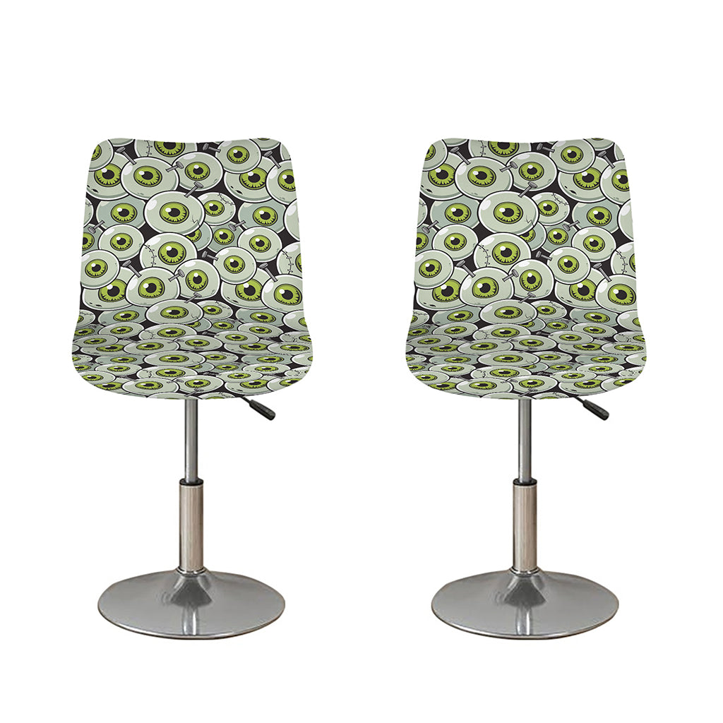 Frankenstein Eyeball Pattern Print Bar Stool Covers