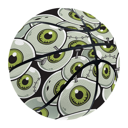 Frankenstein Eyeball Pattern Print Basketball