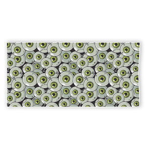 Frankenstein Eyeball Pattern Print Beach Towel