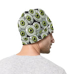 Frankenstein Eyeball Pattern Print Beanie