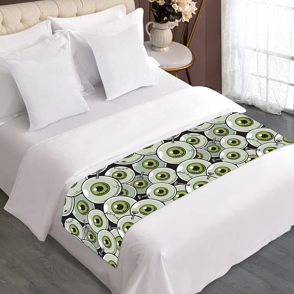Frankenstein Eyeball Pattern Print Bed Runner